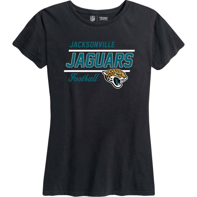 Team Fan Apparel NFL Gameday Women's Relaxed Fit T-Shirt - Rib Neck Contour - Tagless Short Sleeve Tee - Stay Cool & Stylish (Jacksonville Jaguars - B