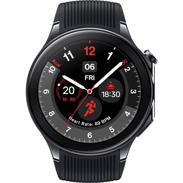 OnePlus Watch 2 Black Steel, 32GB, 100-Hour Battery, Health & Fitness Tracking, Sapphire Crystal Design, Dual-Engine, Wear OS by Google