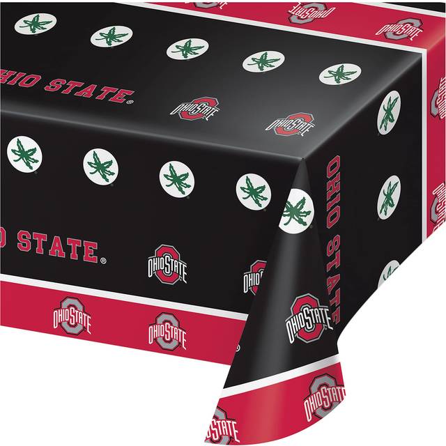 Creative Converting The Ohio State University Plastic Table Cover  54x108 -