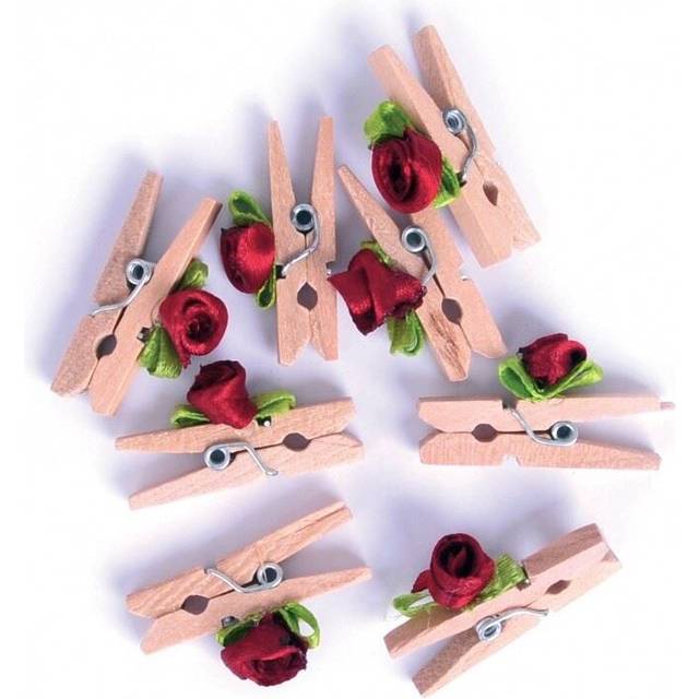 Craft Factory Wood Clothes Pegs Natural