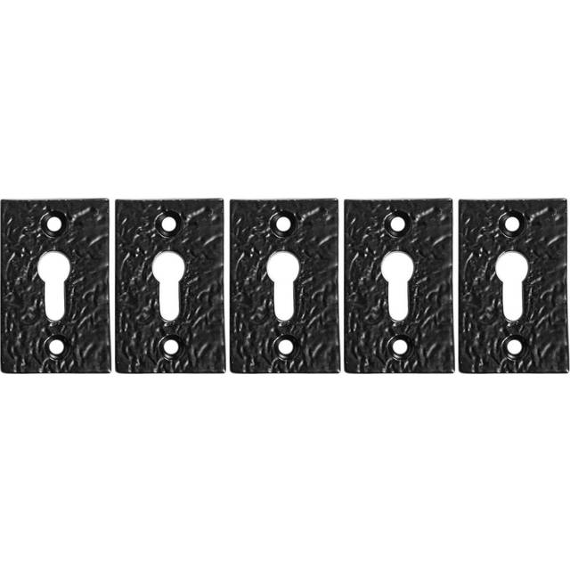 Hammer & Tongs - Rectangular Escutcheon Plate - W30mm x H50mm - Black (5.1cm H X 3.2cm W X 0.4cm D)