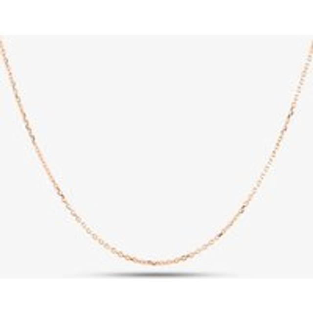 Sterling Silver Rose Gold Plated 18 Inch Trace Chain CA4DC040/0.45