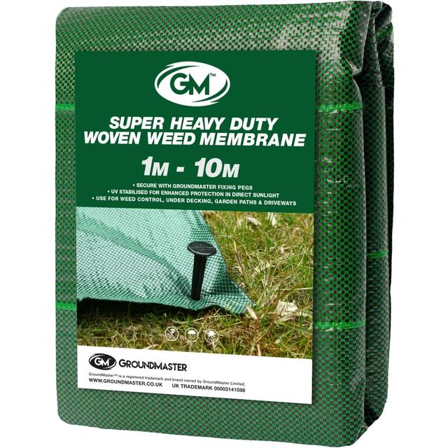 (1M x 10M) Groundmaster 125Gsm Green Super Heavy Duty Weed Control Fabric Cover Membrane