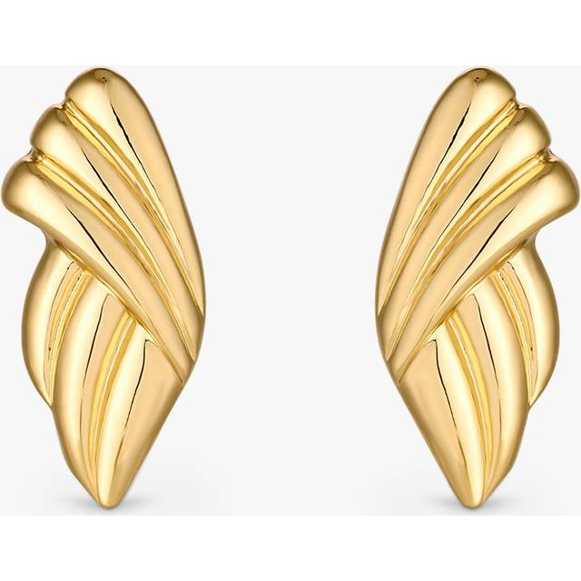 Jon Richard Vintage Inspired Gold Plated Fan Earrings