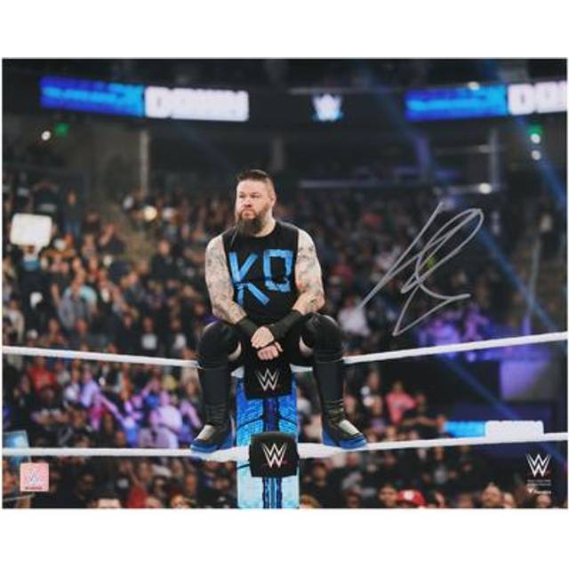 Kevin Owens WWE Autographed 16" x 20" Sitting on Turnbuckle Photograph