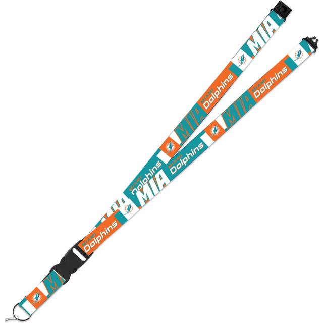 "Rico Industries NFL Football Miami Dolphins 19"""""""" x 1"""""""" Premium Unisex-Adult Safety Breakaway Lanyard - Flash"