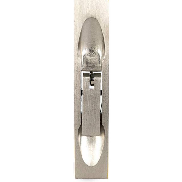 Lever Action Flush Door Bolt with Flat Keep Plate 204 x 20mm Satin Nickel