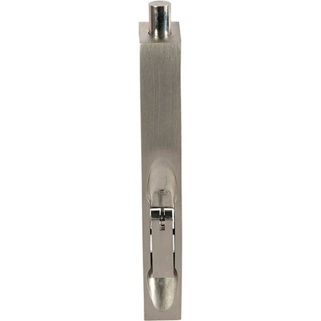 Lever Action Flush Door Bolt with Flat Keep Plate 152 x 20mm Satin Nickel