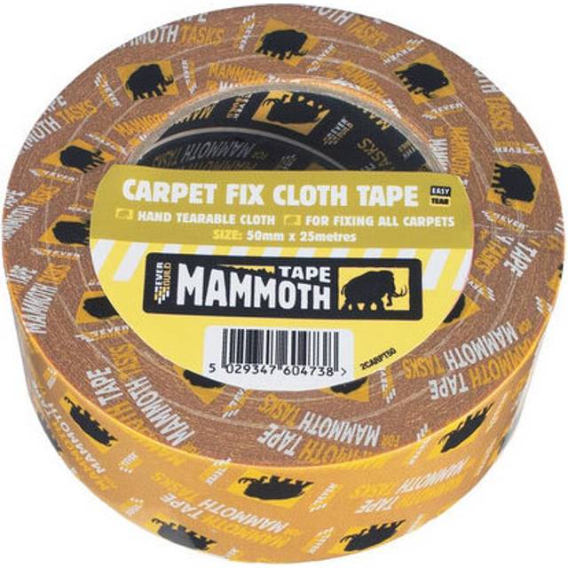 Everbuild 2CARPT50 Carpet Fix Cloth Tape Clear 50mm x 25 Metre