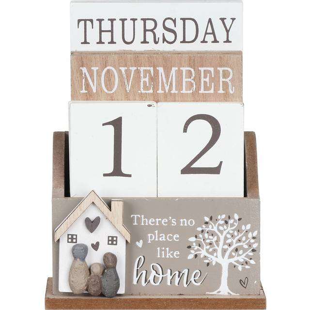 Wooden Perpetual Calendar Desktop Eternal Calendar Blocks - No Place Home