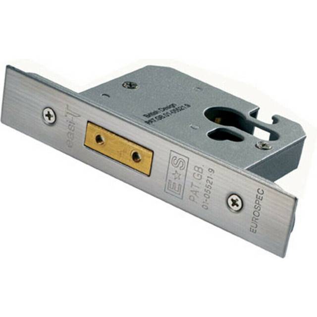 64mm Euro Profile Deadlock Strike Plate Included Satin Stainless Steel
