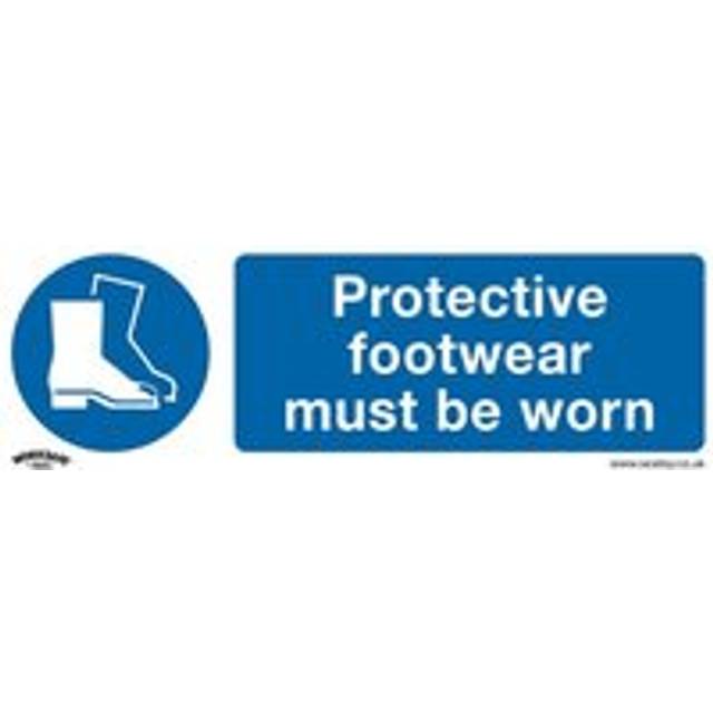 Worksafe SS7V1 Safety Sign Protective Footwear Must Be Worn - Self...
