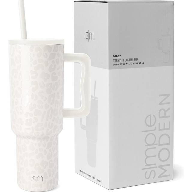 Simple Modern 40 oz Tumbler with Handle and Straw Lid | Insulated Cup Reusable Stainless Steel Water Bottle Travel Mug Cupholder Friendly | Gifts for