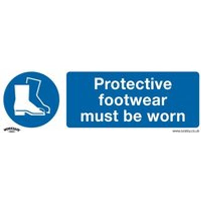 Worksafe Safety Sign - Protective Footwear Must Be Worn - Plastic