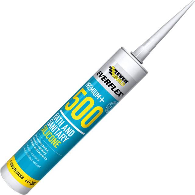 Everbuild - 500 Bath & Sanitary Slicone Sealant White (C3) 310ml