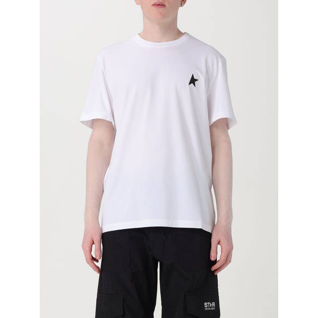 Golden Goose, T-Shirts, male, White, L, Star Collection Cotton Crew-Neck T-Shirt