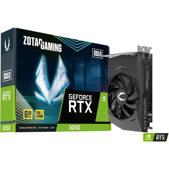 ZOTAC Gaming GeForce RTX 3050 6GB Solo GDDR6 96bit 1470/14000 HDCP tre DP HDMI Lite Pack