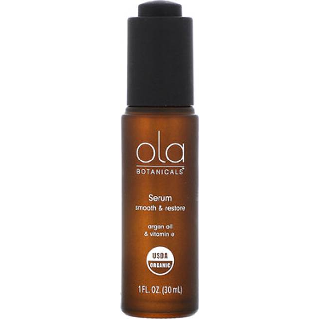 Ola Botanicals Organic Argan & Vitamin E Serum Smooth & Restore 1 fl oz