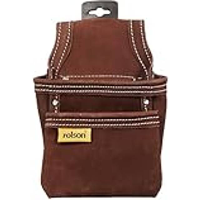 Heavy Duty Leather twin Pocket Nail Tool Pouch