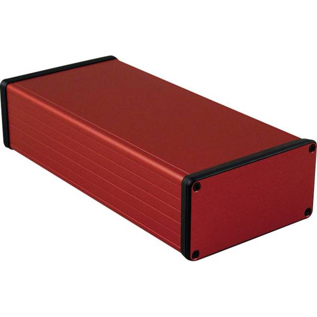 Hammond 1455N2201RD Extruded Aluminium Enclosure 220 x 103 x 53mm Red