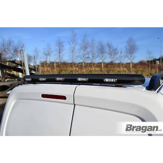 Rear roof bar + multi-function leds for volkswagen caddy 2021+ steel van - black