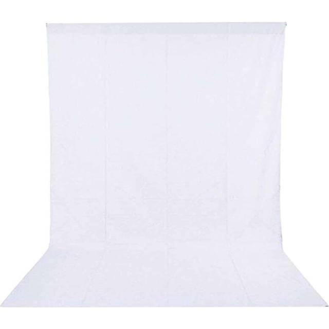 3x6m/10x20ft Photo Video Studio 100% Cotton Muslin Collapsible Backdrop Background for Photography White