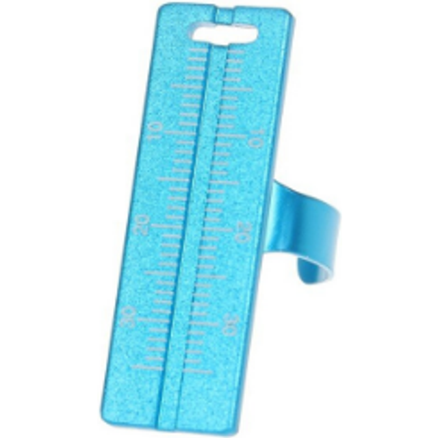 (Blue) 1pc Dental instrument Aluminium Alloy  blue Dentistry Ring Ruler Root Canal Measuring Tool