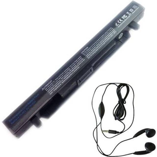 amsahr A41N1424-03 ersättande batteri för Asus GL552, GL552J, GL552JX, ZX50, ZX50J, A41N1424 - omfattningar stereo hörlurar svart