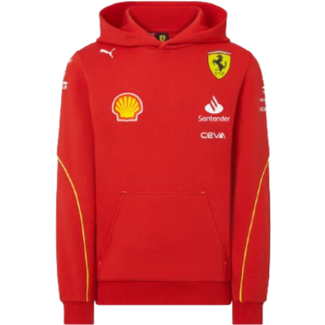 PUMA Scuderia Ferrari 2024 Team Hoodie för barn - Bränd röd, Bränd röd, 140 cm