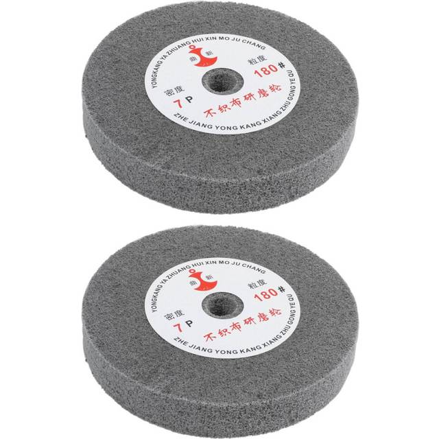 2X 150mm Dia 25mm Thick 180 Grit Fiber Wheel Polishing Buffing Disc