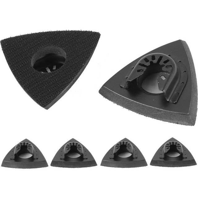 6 Pcs 3-1/8 Inch Power Oscillating Tool Sanding Pads, 80mm Triangle Sanding Pads Universal Quick-Release Multitool Pad