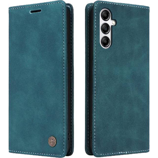 (Green) Flip Case for Samsung Galaxy A14 5g Wallet Flip Cover Shockproof Leather Case Simple Business