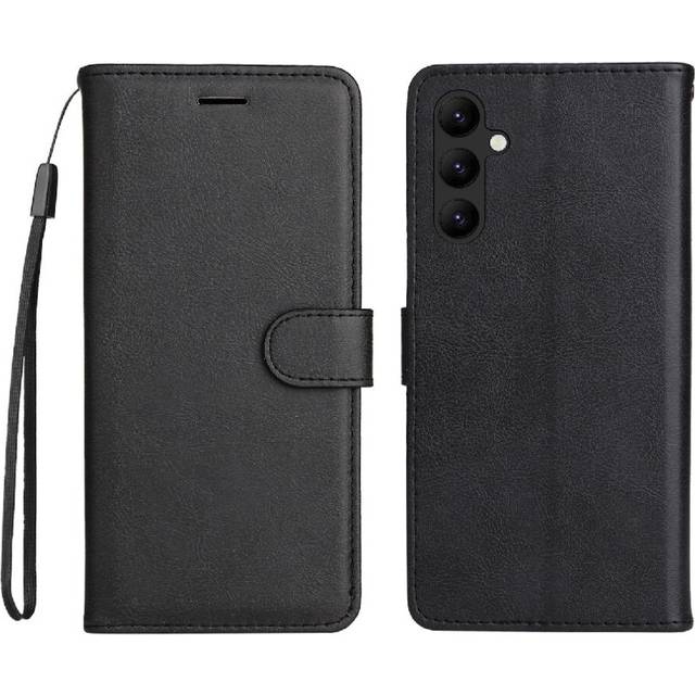 (Black) Flip Case for Samsung Galaxy A34 5g with Card Slot Business Wallet Phone Case Classic Solid Color High Quality Leather