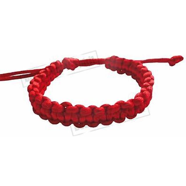 Lot - adjustable large red string kabbalah hand bracelets lucky charm jewelry