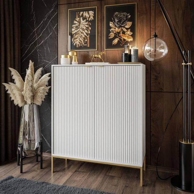 Amala 104Cm W Tallboy Chest - White (125cm H X 104cm W X 39cm D)