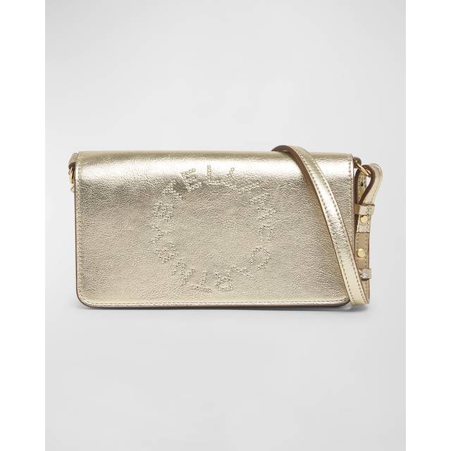 Stella McCartney Fold-Over Top Shoulder Bag - Gold Tone (Size 19cm x 4cm x 11cm)