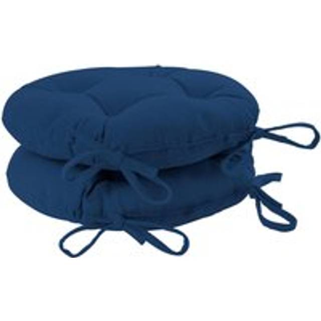 Round Garden Chair Seat Cushions Pack of 2 - Navy - One Size