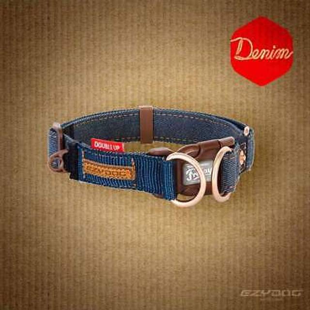 Ezydog Halsband Dubbel Up Denim - L - 39-59cm
