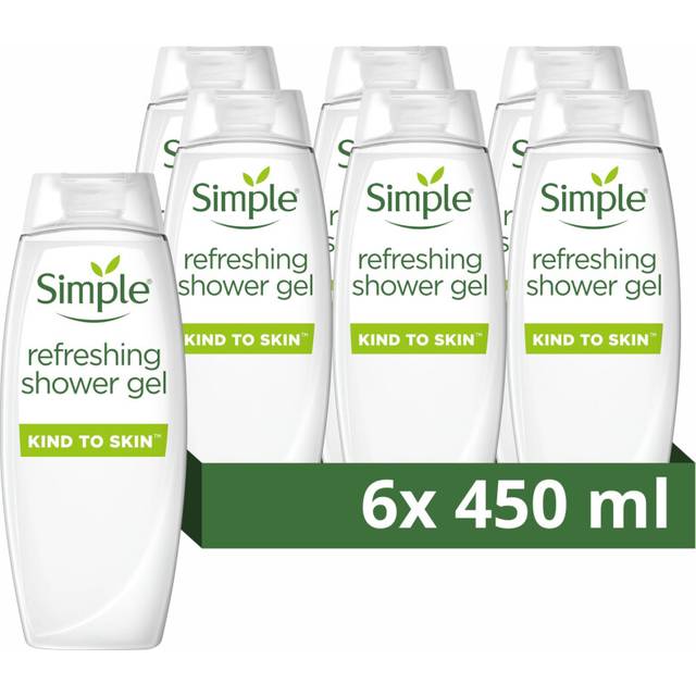 Simple kind to skin refreshing shower gel body wash with cucumber extracts