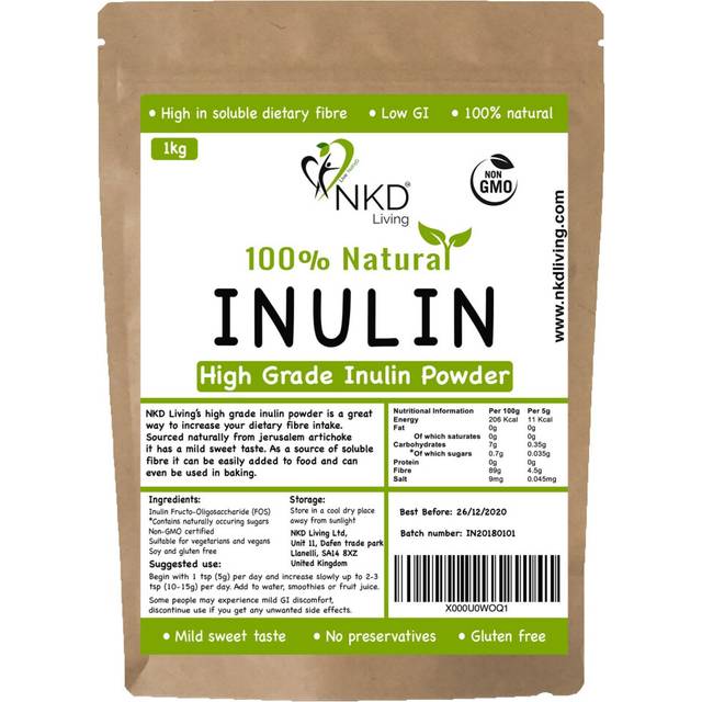 Inulin High Grade Prebiotic Fibre Powder (1 Kg) - Manufactured in The EU