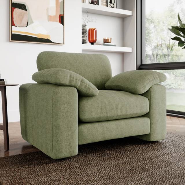Magnus Vintage Soft Chenille Snuggle Sofa - Vintage Chenille Soft Green