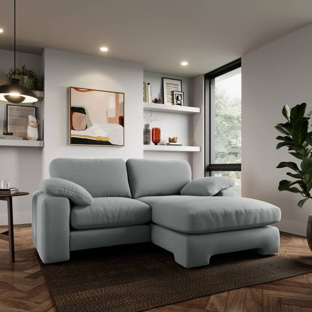 Magnus Cosy Weave Corner Chaise Sofa - Cosy Weave Grey