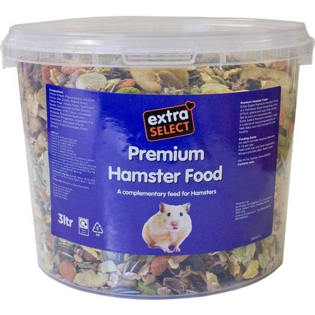 Extra select premium hamster food bucket 3 ltr tub
