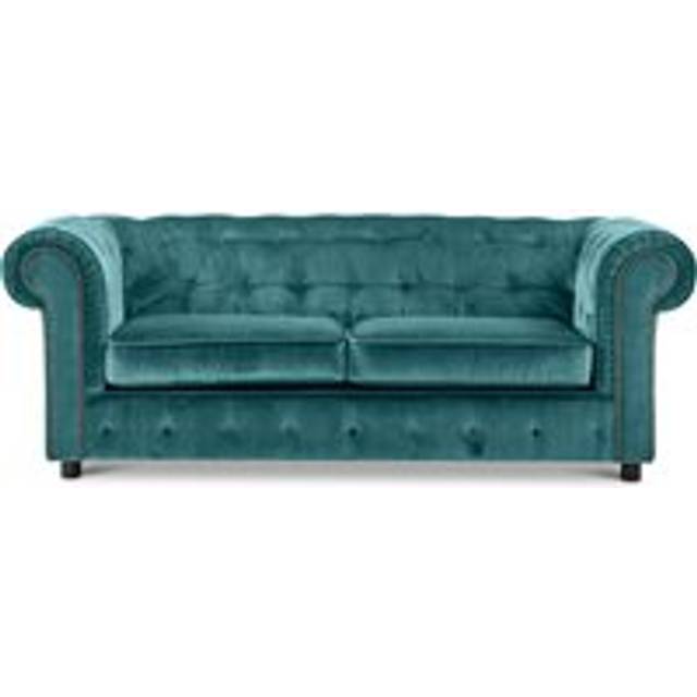 (Black, 3 & 2 Seater Set) Brooklyn Plush Velvet Fibre 3 & 2 Seater Sofa Set