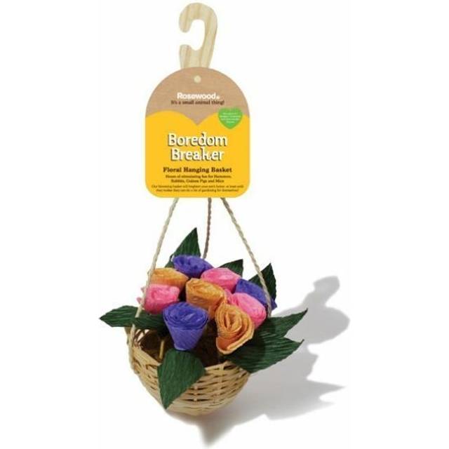 Rosewood boredom breaker floral hanging basket rabbit guineapig hamster bird toy