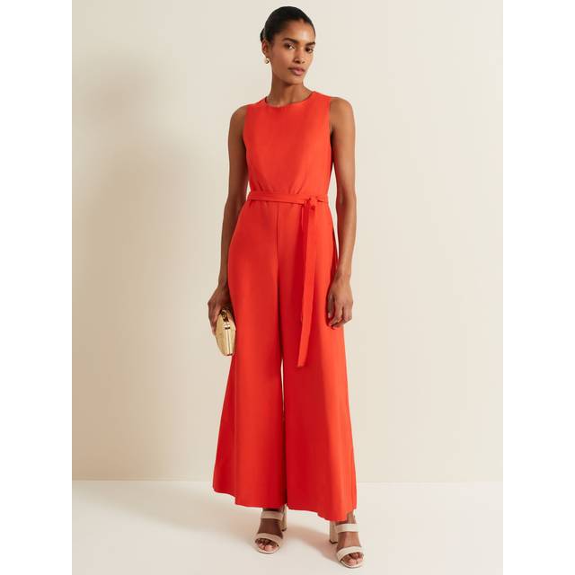 Marta Wide-Leg Jumpsuit - Red - Phase Eight offers inclusive collections, with each style expertly created by the in-house team of designers. Daily basics and occasionwear can be found across each line, with hand-drawn prints adorning many of the brand's creations. With versatility and sophistication in mind, you are sure to find a piece that you will continue to reach for year after year.