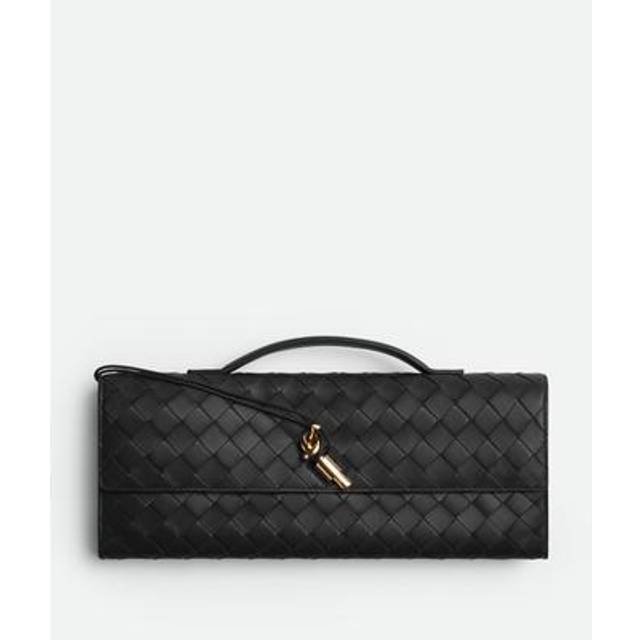 Bottega Veneta Andiamo Intrecciato leather clutch - black (One Size)