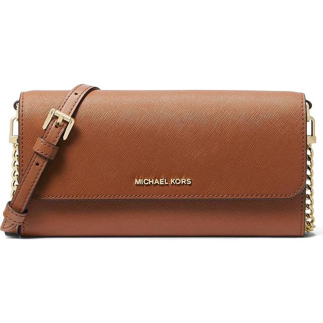 MK Jet Set Large Saffiano Leather Convertible Crossbody Bag - Brown - Michael Kors - ONE SIZE