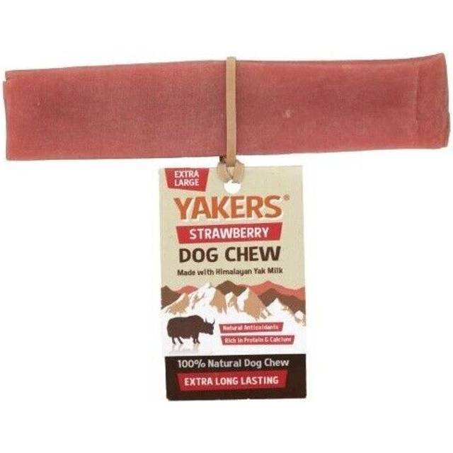 (XL (10 Pack)) Yakers Himalayan Yak Milk Dog Chew Strawberry Box