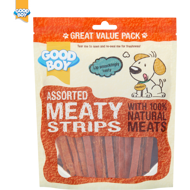 Meaty Strips - Natural Dog Treats - Chicken, Beef & Duck Variety - Bulk Box - 3 x 300g